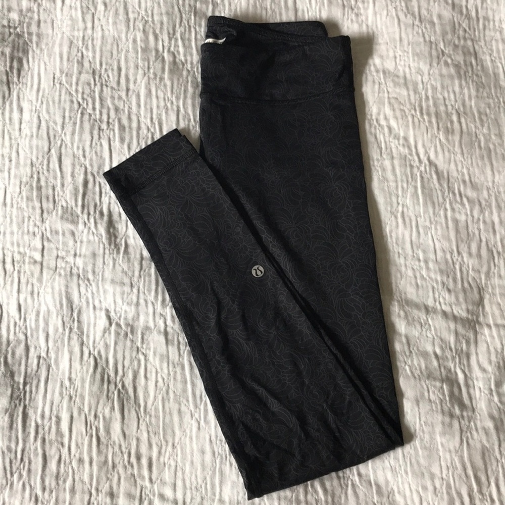 Rare Vintage Lululemon Wet Dry Warm Tights